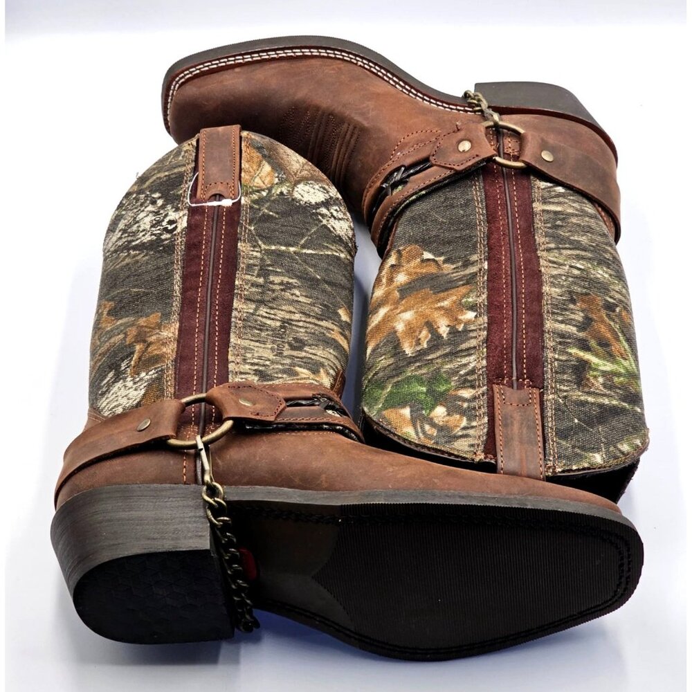 NWOB Laredo Men's Western Boots Gadsden Camo Harness Sq Toe Mossy Oak Sz 7 2472 - Picture 10 of 15